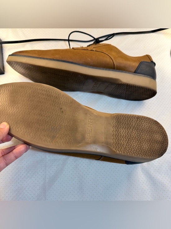 Sperry Cognac Leather Derby with Black Heel Accent main image 7